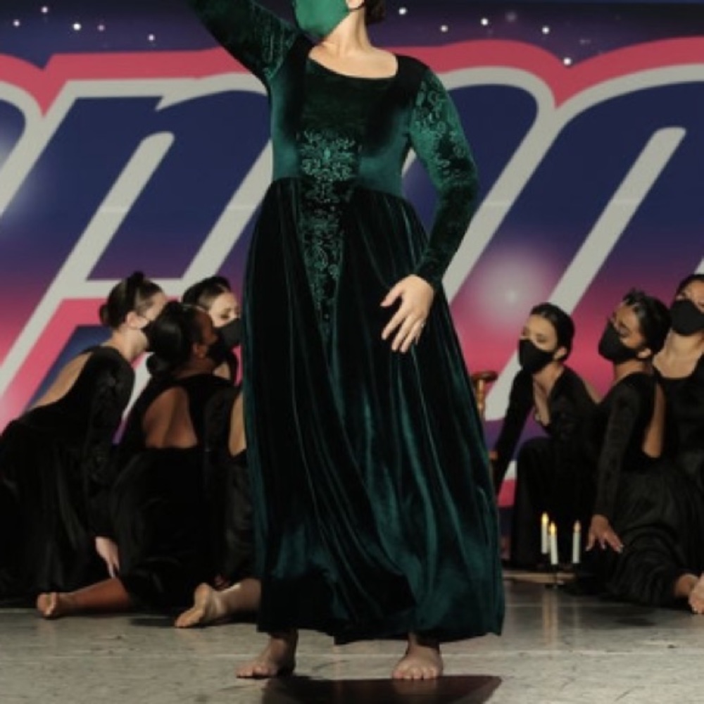 Black velvet maxi dress